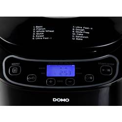 DOMO B3973 domácí pekárna, funkce časovače, s displejem, 1000 g, černá, B3973