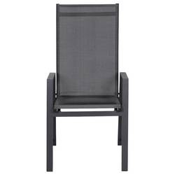 Siena Garden Savona High Back M90919 zahradní židle hliník antracit (matný), černá, stříbrná