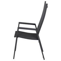 Siena Garden Savona High Back M90919 zahradní židle hliník antracit (matný), černá, stříbrná