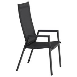 Siena Garden Savona High Back M90919 zahradní židle hliník antracit (matný), černá, stříbrná