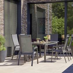 Siena Garden Savona High Back M90919 zahradní židle hliník antracit (matný), černá, stříbrná