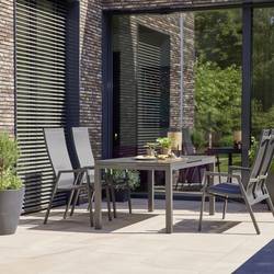 Siena Garden Savona High Back M90919 zahradní židle hliník antracit (matný), černá, stříbrná