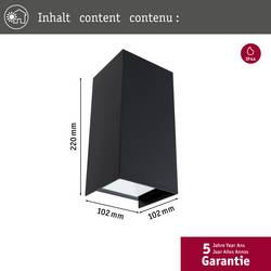 Paulmann 94325 LED nástěnné světlo LED antracitová