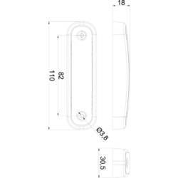 Fristom obrysové světlo otevřené konce obrysová světla vzadu 12 V, 24 V červená průhledné
