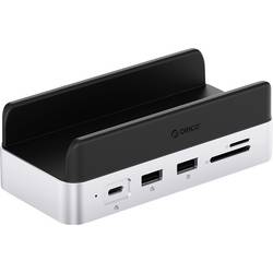 ORICO USB-C® dokovací stanice VS10 Mini Dock Desktop Stand Integrovaný držák, integrovaná čtečka karet, Rozšiřující patice M.2 SSD