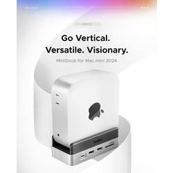 ORICO USB-C® dokovací stanice VS10 Mini Dock Desktop Stand Integrovaný držák, integrovaná čtečka karet, Rozšiřující patice M.2 SSD