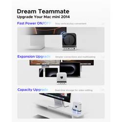 ORICO USB-C® dokovací stanice VS10 Mini Dock Desktop Stand Integrovaný držák, integrovaná čtečka karet, Rozšiřující patice M.2 SSD