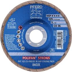 PFERD TOOLS 67789025 PFC 125 CO-FREEZE 36 SGP STRONG INOX vějířovitý brusný kotouč Průměr 125 mm Ø otvoru 22.23 mm Zrnitost 36 Slitina na bázi kobaltu, Slitina
