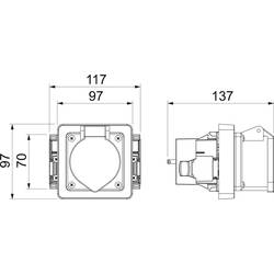 6288635 vestavná krabice 71GDCEE černá, bílá 1 ks