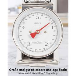 Profi Cook PC-KW 1247 kuchyňská váha analogový s odměrnou mísou Max. váživost=5 kg nerezová ocel 260 x 206 x 255