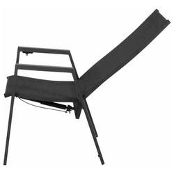 Siena Garden Savona L18212 zahradní židle hliník antracit (matný), černá, stříbrná