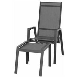 Siena Garden Savona L18212 zahradní židle hliník antracit (matný), černá, stříbrná