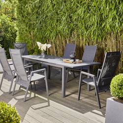 Siena Garden Savona L18212 zahradní židle hliník antracit (matný), černá, stříbrná