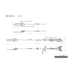 Metabo 601727850 akumulátor odvětvovací nástavec MA-MS 25 18 V