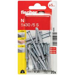Fischer 045476 N 5 x 30/5 S K NV hřebíková hmoždinka 30 mm 5 mm 1 sada