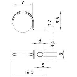 OBO Bettermann 1003070 Upevňovací objímka 100 ks kov