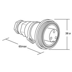Bulgin PX0737/P kulatý faston, 1 ks