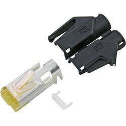 Hirose Electronic RJ45C6A-SW, RJ45 konektor, zástrčka, rovná, počet pólů: 8P8C, černá, 1 ks