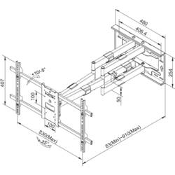 My Wall H 27-2 XL TV držák na zeď odnímatelný, otočný, naklápěcí, otočný, H 27-2 XL