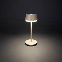 Konstsmide 7830-330 Lyon Akumulátorová stolní LED lampa 2.5 W teplá bílá, RGB písková