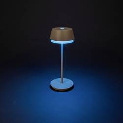 Konstsmide 7830-330 Lyon Akumulátorová stolní LED lampa 2.5 W teplá bílá, RGB písková