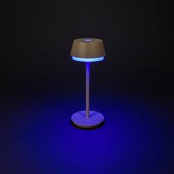 Konstsmide 7830-330 Lyon Akumulátorová stolní LED lampa 2.5 W teplá bílá, RGB písková
