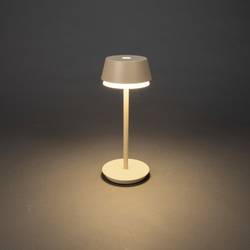 Konstsmide 7830-330 Lyon Akumulátorová stolní LED lampa 2.5 W teplá bílá, RGB písková