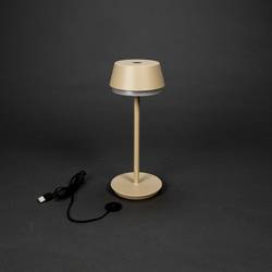 Konstsmide 7830-330 Lyon Akumulátorová stolní LED lampa 2.5 W teplá bílá, RGB písková