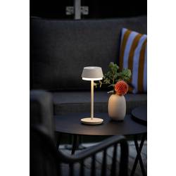 Konstsmide 7830-330 Lyon Akumulátorová stolní LED lampa 2.5 W teplá bílá, RGB písková