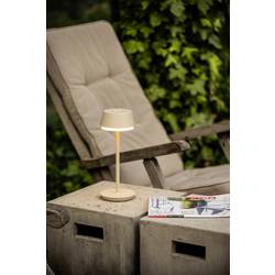 Konstsmide 7830-330 Lyon Akumulátorová stolní LED lampa 2.5 W teplá bílá, RGB písková