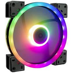 Inter-Tech Argus RS14 PC větrák s krytem černá (š x v x h) 140 x 140 x 25 mm vč. dálkového ovládání, včetně LED osvětlení