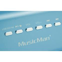 Technaxx MusicMan MA Lautsprecher mini reproduktor AUX, FM rádio, USB, SD paměť. karta modrá