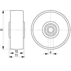 Blickle 109421 VPA 50/6G Kolo Ø kola: 50 mm nosnost (max.): 40 kg 1 ks