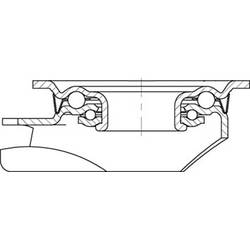 Blickle 922004 LKX-POBS 100XKA-1-FI Zátěžové nerezové otočné pojezdové kolečko Ø kola: 100 mm nosnost (max.): 200 kg 1 ks