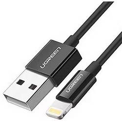 UGREEN USB kabel USB 2.0 Apple Lightning konektor, USB-A zástrčka 1 m černá 80822