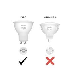Philips Hue LED žárovka 23023100 Energetická třída (EEK2021): E (A - G) GU10 GU10 teplá bílá