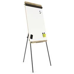 Rocada flipchart NAT0610 (š x v) 700 mm x 1900 mm dřevo, dub, Signální bílá (RAL 9003) omyvatelný, popisovatelný, výškově nastavitelný, vč. odkládací poličky,