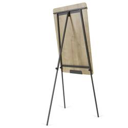 Rocada flipchart NAT0610 (š x v) 700 mm x 1900 mm dřevo, dub, Signální bílá (RAL 9003) omyvatelný, popisovatelný, výškově nastavitelný, vč. odkládací poličky,