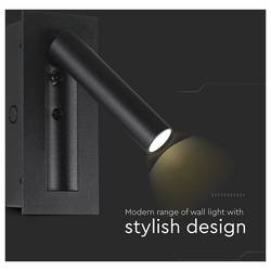 V-TAC VT-88061-B 239996 lampička na noční stolek LED LED 2 W teplá bílá Energetická třída (EEK2021): G (A - G) Just Black