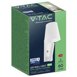 V-TAC 240006 lampička na noční stolek 2 W teplá bílá Energetická třída (EEK2021): G (A - G)