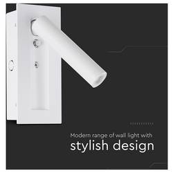 V-TAC VT-88061-W 239986 lampička na noční stolek LED LED 2 W teplá bílá Energetická třída (EEK2021): G (A - G) přírodní bílá