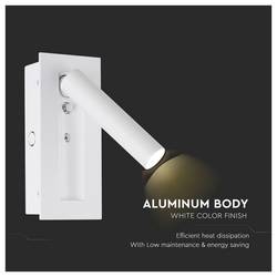 V-TAC 239986 lampička na noční stolek 2 W teplá bílá Energetická třída (EEK2021): G (A - G)