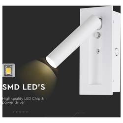 V-TAC VT-88061-W 239986 lampička na noční stolek LED LED 2 W teplá bílá Energetická třída (EEK2021): G (A - G) přírodní bílá