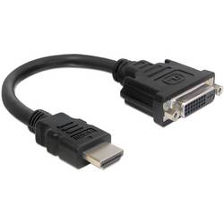 Delock 65327 HDMI / DVI adaptér [1x HDMI zástrčka - 1x DVI zásuvka 24+5pólová] černá 0.20 m