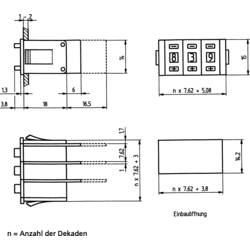 kódovací přepínač BCD 0-9 Počet pozic přepínače 10 PTR Hartmann PICO-DE-131AK2 1 ks