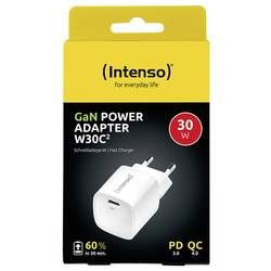 Intenso Power Adapter W30C² white USB nabíječka, GaN, USB Power Delivery (USB-PD) , 1x USB-C®, 30 W, bílá