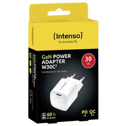 Intenso Power Adapter W30C² white USB nabíječka, GaN, USB Power Delivery (USB-PD) , 1x USB-C®, 30 W, bílá