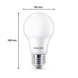 Philips 8719514452404 LED Energetická třída (EEK2021) F (A - G) E27 8 W = 60 W teplá bílá 3 ks