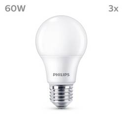Philips 8719514452404 LED Energetická třída (EEK2021) F (A - G) E27 8 W = 60 W teplá bílá 3 ks