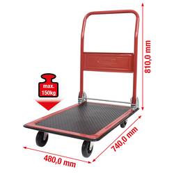 KS Tools 8000015, 800.0015 plošinový vozík, ocelový plech, max. zatížení 150 kg